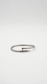 Silver Nail Cuff Bangle